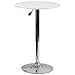 Flash Furniture 23.75' Round Adjustable Height White Wood Table (Adjustable Range 26.25' - 35.75')