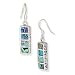 Sterling Silver Inlay Abalone Shell French Wire Earring