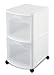 Sterilite 37208002 2 Drawer Cart White with See-Through Drawers and Black Casters 2-Pack
