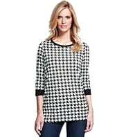 M&S Collection Dogtooth Sweat Top