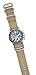 ArtStyle Watch Band with Colorful Nylon Material Strap and Heavy Duty Brushed Buckle (Khaki, 22mm)