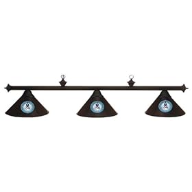 The Citadel Bulldogs 3pc BLACK METAL SHADE POOL TABLE LIGHT LAMP