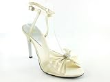 Satin Ivory Hayden D2 by Dikuza Women's Satin Ankle Tie Party Prom Pageant Evening Bridesmaid Shoes Sandal