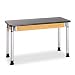Diversified Woodcraft P8101K UV Finish Plain Adjustable Height Table with Plastic Laminate Top, 48" Width x 39" Height x 24" Depth
