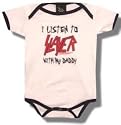 SLAYER - Listen To Slayer - White Onesie / Baby Ringer t-shirt