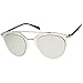 zeroUV - Modern Fashion Metallic Frame Color Mirrored Lens Pantos Aviator Sunglasses