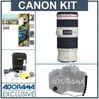 Canon EF 70-200mm f/4L IS USM Autofocus Lens Kit, USA with Tiffen 67mm Photo Essentials Filter Kit, Lens Cap Leash, Professional Lens Cleaning Kit,