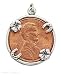 Sterling Silver Four Lucky Charms Lucky Penny Holder Good Luck Charm