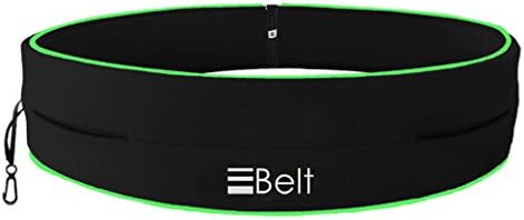 Running Belt Waist Pack Outdoor Sports Waist Fanny Pack Belt Fitness Workout Belt Waist Pouch for iPhone 6s Plus, 6 Plus, 6s, Galaxy S7, S7 Edge, BLACK