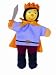 Toys : Mauve Prince Wooden Headed Finger Puppet