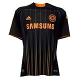 adidas Chelsea Away Shirt 2010 2011 Junior Black/Orange 7-8/26-28