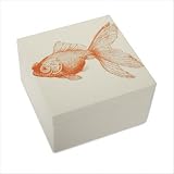 Alabaster Lacquer Box in Goldfish Mandarin