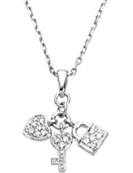 Youth Heart, Lock & Key Pendant Sterling Silver 19690