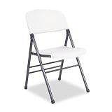 ~:~ SAMSONITE/COSCO ~:~ Endura Molded Folding Chair, Pewter Frame/White Speckle, 4/ctn