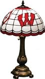 Wisconsin Badgers Desk Lamp - Tiffany Style NCAA College Athletics Fan Shop Sports Team Merchandise
