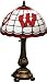 Wisconsin Badgers Stained Glass Table Lamp Image