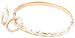 10k Gold Bangle Bracelet and Hoop Earring Set