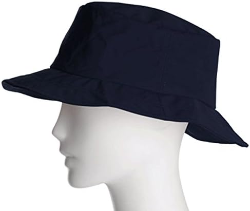 Happy Rainy Days Foldable Rain Hat, large, blue