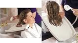 Hair washing tray - Feature unique flexible rubber facing which surrounds tray and neck opening to provide superior confort and prevent slipping. This hair washing tray is very compact and lightweight, it diminishes awkward bending for those with limited motion.