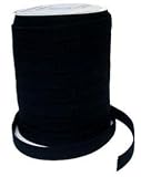 1'' Black No-Roll Elastic