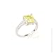 STUDIO 925: *CANARY YELLOW 3.5 CT PRINCESS CZ STERLING SILVER RING*