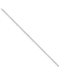 .9mm, 14 Karat White Gold, Curb Chain - 18 inch