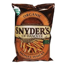 Snyder's of Hanover Organic Honey Whole Wheat Pretzel Sticks, 8-Ounce Packages (Pack of 12)