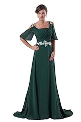 Chiffon Square Neck Evening Dress/Bridesmaid Dress/Mother-of-the-Bride Dress 