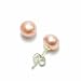 Sterling Silver 6.5x7mm Pink Freshwater Cultured Pearl Button Stud Earrings