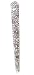 Hair Clip - Banana Style Encrusted in Genuine Crystal Stones (5-1/8" long) - Silver Tone Metal ~ Clear (FB191)