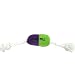 Pet Supplies : Mini Chil Pill w/ Rope Dog Toy - Green/Purple