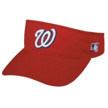 MLB ADULT Washington NATIONALS Home RED VISOR Adjustable Velcro TWILL