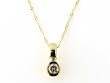 14k Yellow Gold Bezel-Set Champagne Diamond Solitaire Pendant (1/4 ct)