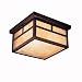 Kichler Lighting 9825CV La Mesa 2-Light Incandescent Outdoor Ceiling Flush Mount, Canyon View with Honey Opalescent Glass