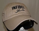 Embroidered Biege Khaki Infidel baseball Hat Cap