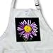 Flower Aster - BLACK Full Length Apron With Pockets 22w X 30l