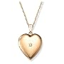 14k Yellow Gold Filled Heart Locket with Diamond-A&hellip <span class="brandLink"> &hellip