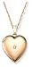 14k Gold Filled Heart w/ Diamond Accent, 18"