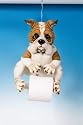 Resin Spike BullDog Toilet Paper Holder 13in