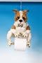 Resin Spike Georgia Bull Dog English Bulldog Home Bathroom Bath Room Decor Toilet Paper Holder 13in
