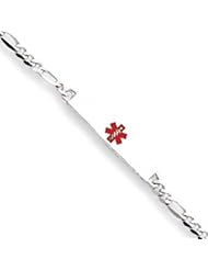 8 Inch 14k Gold White Gold Medical Jewelry Bracelet