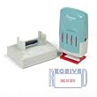 Shachihata, Inc. 66211 Xstamper VersaDater Pre-Inked Message Dater, RECEIVED, 1 5/16 x 2 1/8", BE/Red