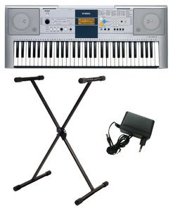 Yamaha PSR E323 Portable Keyboard, inkl. Netzteil und Ständer im Set