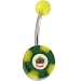 Yellow Acrylic Crown Logo 100 Dollar Casino Chip Belly Ring