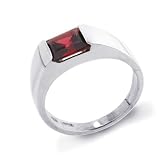 Sterling Silver Square Amethyst Ring