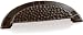 Laurey Cabinet Hardware 3-Inch Falling Waters Cup Pull, Hammered Antique Pewter #72406