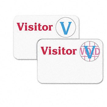 New-C-Line 97004 - Times Up Self-Expiring Time Sensitive 1-Day Visitor Badge, 2 x 3, White,100/Box - CLI97004