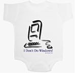 I Don't Do Windows! Baby Ultrasoft Onesie
