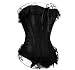 Black Satin Corset with Lace Trim, Size L(10-12), makes you look glamorous!