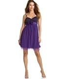 XOXO Sleeveless Caviar Beaded Dress with Tulle